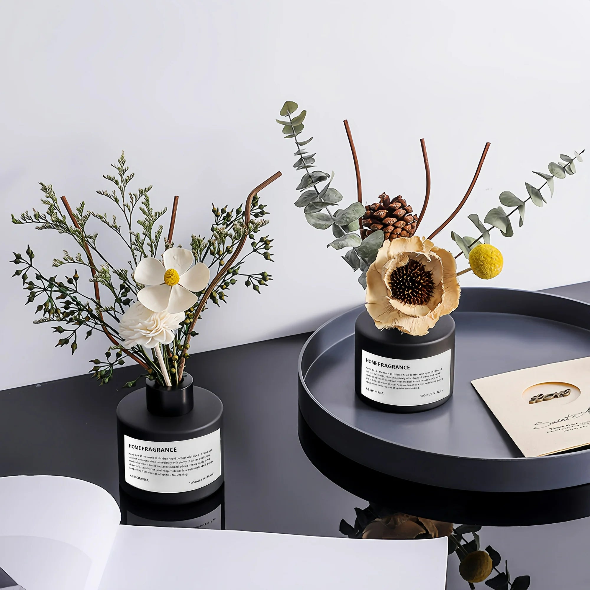 KBHOMFRA Jasmine Scent Reed Diffuser (3.38 fl oz)