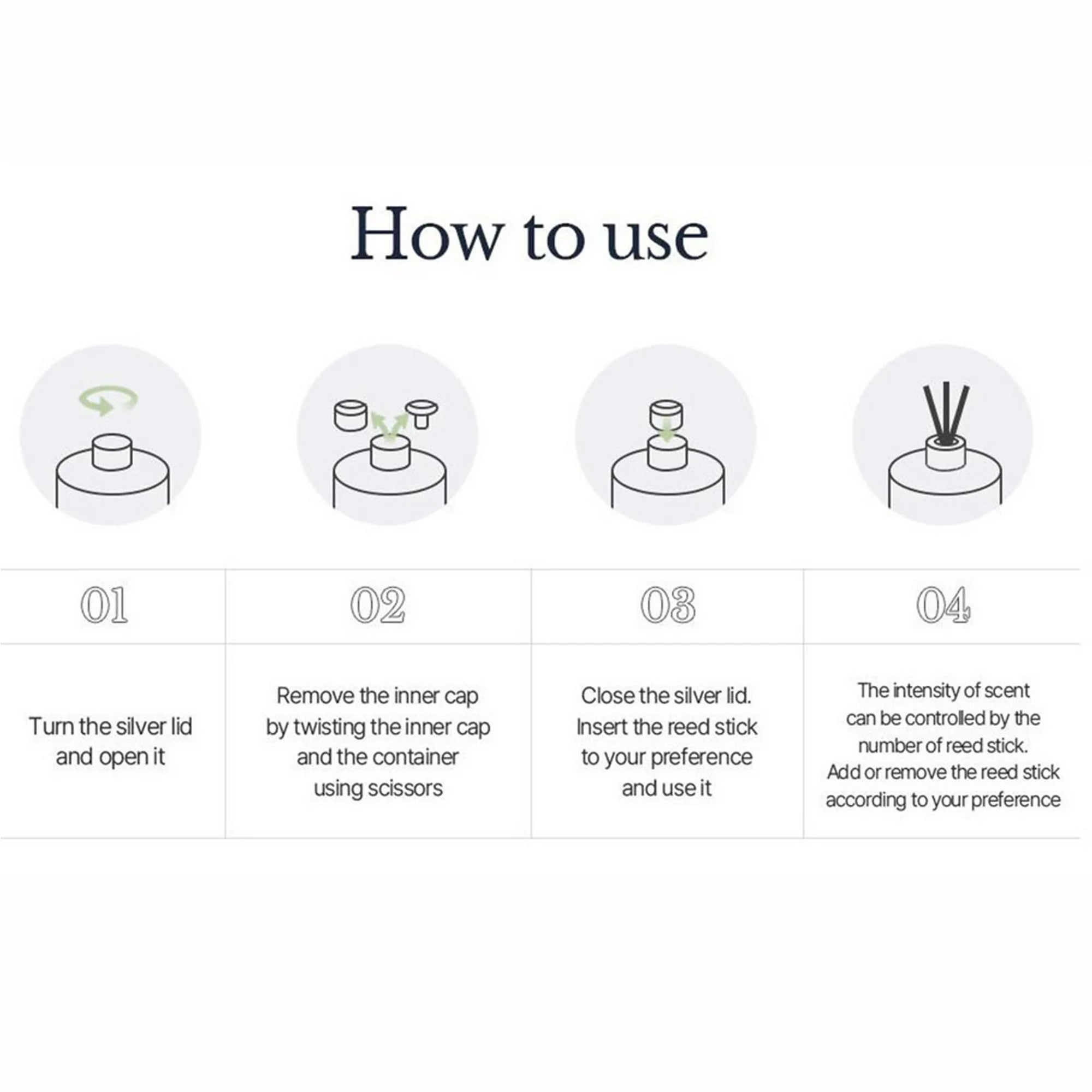 KBHOMFRA Jasmine Scent Reed Diffuser (3.38 fl oz)