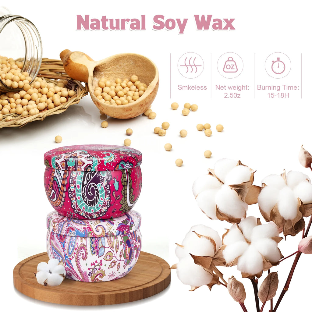 Giphtpoeet Scented Candles Gift Set (9-Pack Soy Wax Candles, 160-Hour Burn Time)