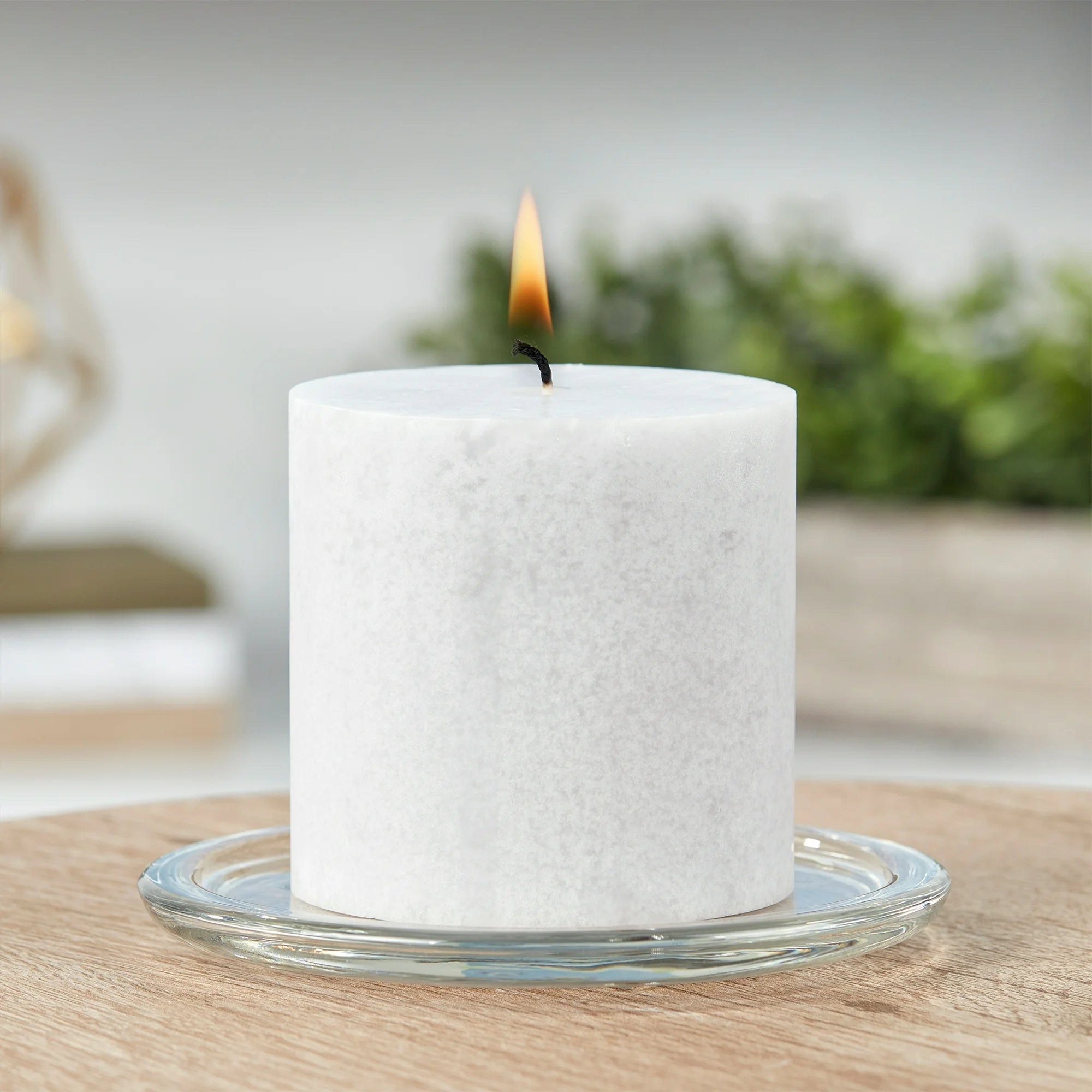 Mainstays Decorative Glass Candleholder Plate (Clear, 5")