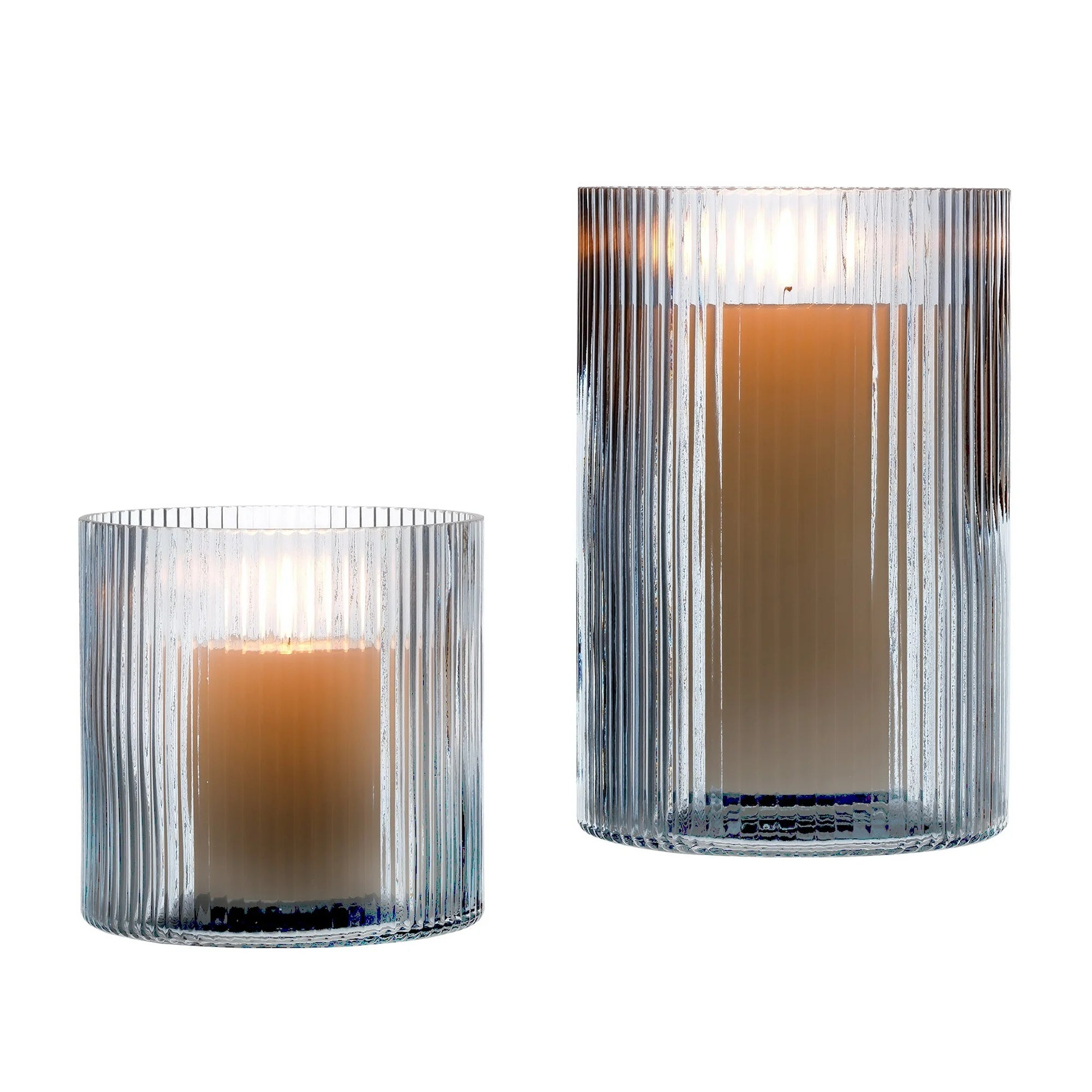 HIDAWN Flameless Candles with Flickering 3D Wick, Remote & Timer (Battery Operated LED Pillar Set – White 4"×5"×6")