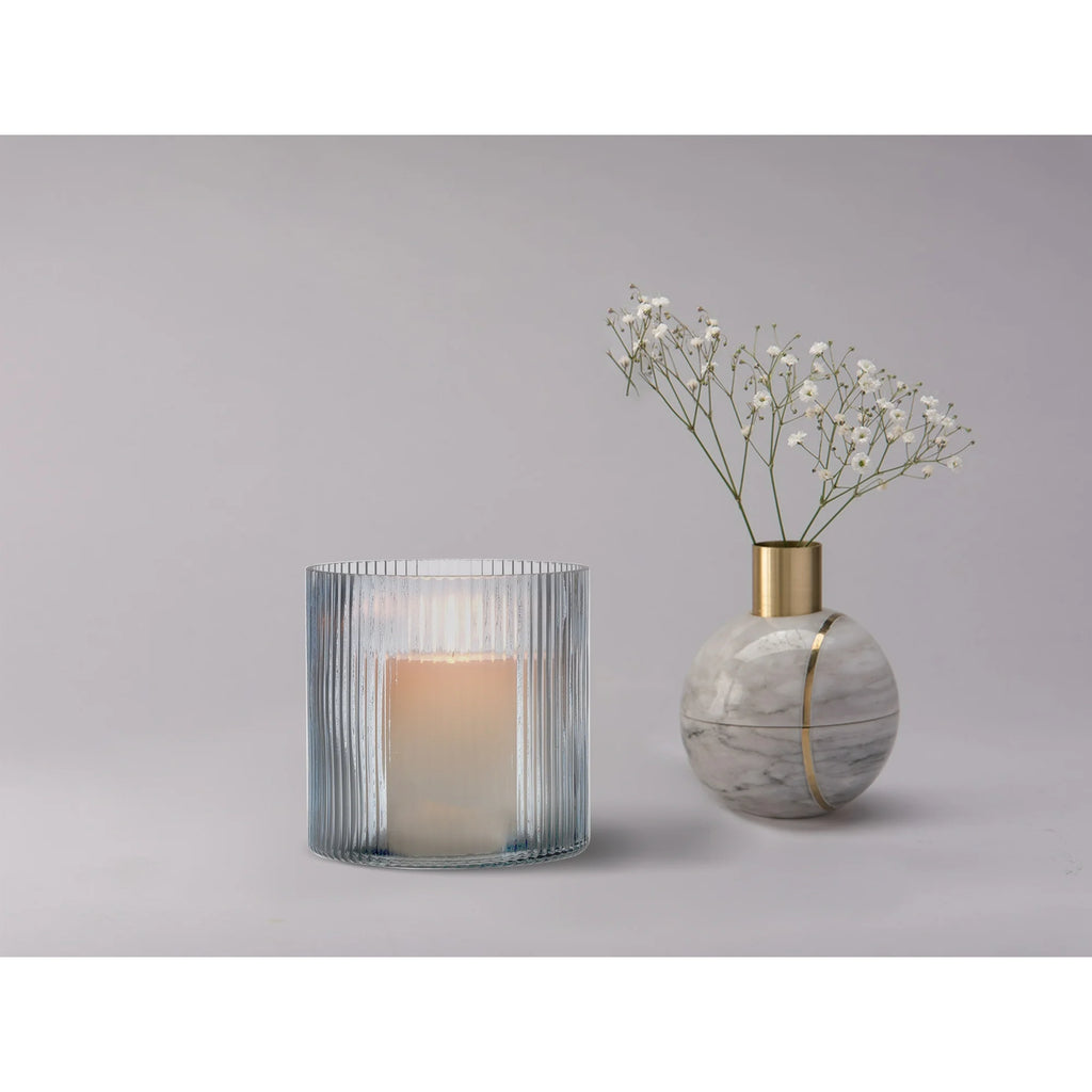 HIDAWN Flameless Candles with Flickering 3D Wick, Remote & Timer (Battery Operated LED Pillar Set – White 4"×5"×6")