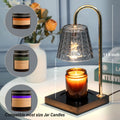 Candle Warmer Lamp with Timer & Dimmer (Electric Top Melting, Crystal Glass, Black)